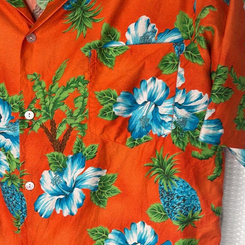 Hilo Hattie Vintage Aloha Shirt Button Down Hawaiian Floral Tropical Cruise Sz L - Picture 4 of 8